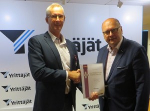 Wolfgang Karau, MD of Procargo Ltd and Kari Hiltunen, Communications Manager for The Federation of Finnish Enterprises